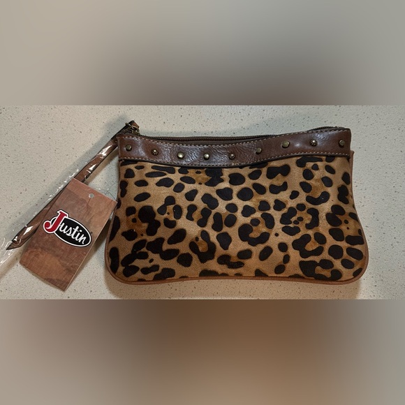 Justin Boots Cheetah Print Crossbody NWT - Picture 3 of 10